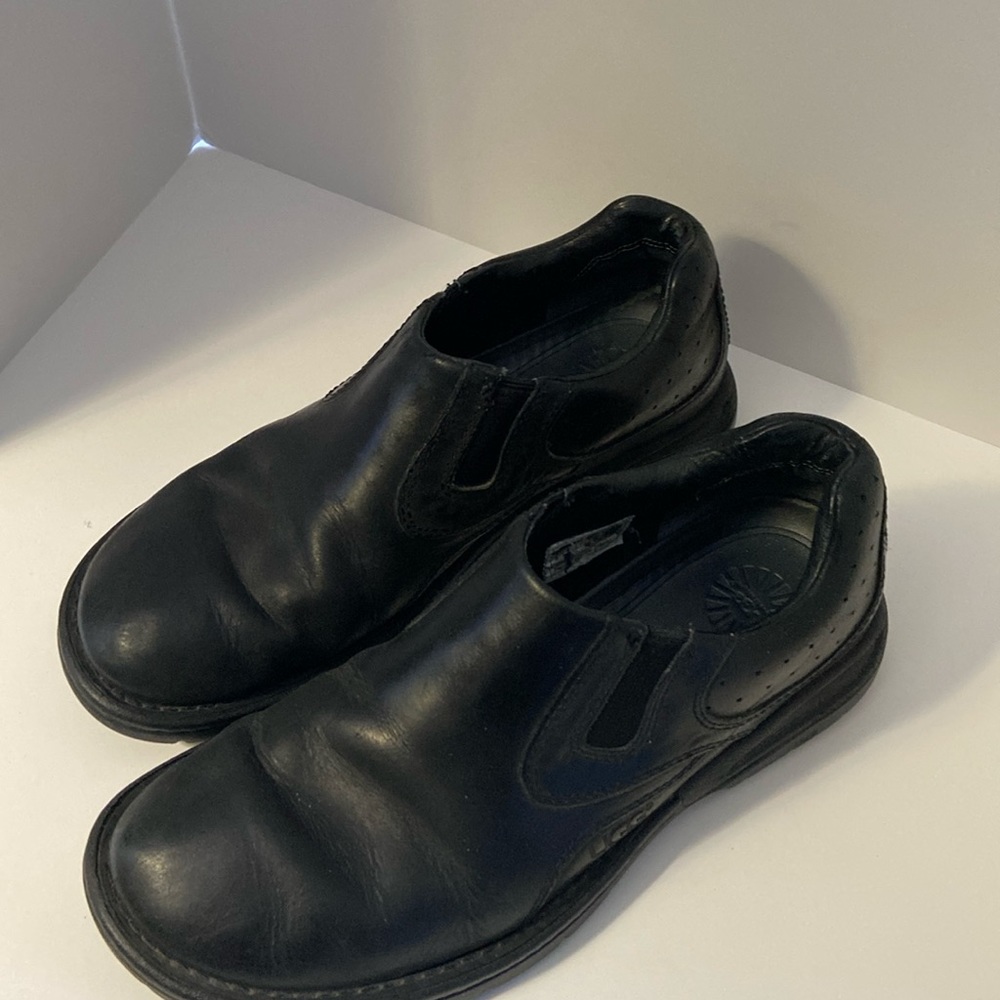 UGG leather slip ons.